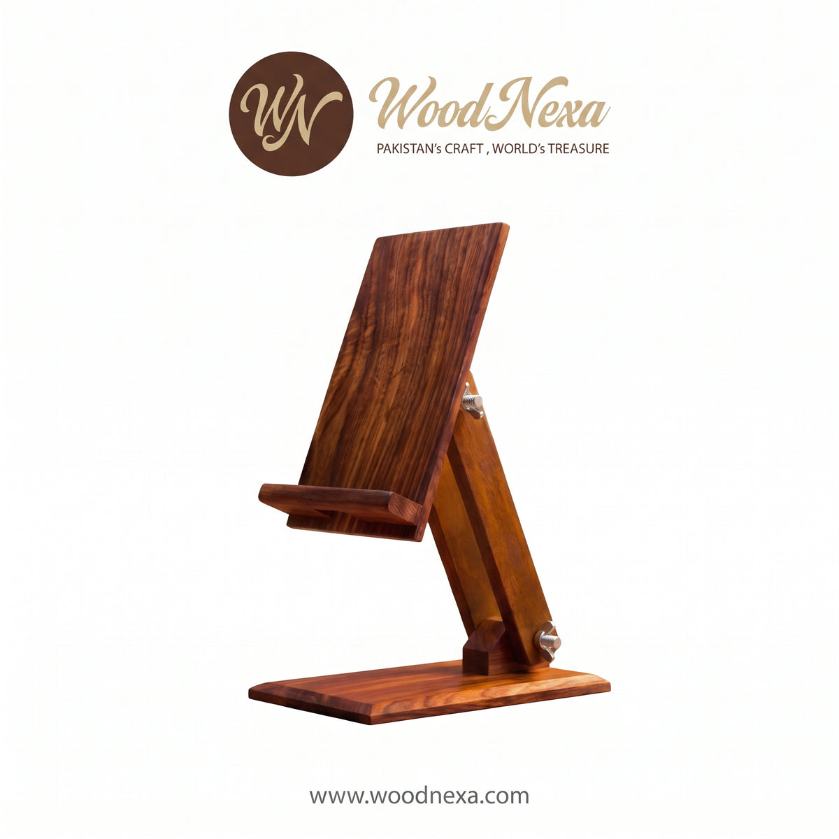 Premium Adjustable Wooden Mobile Stand | Ergonomic Desk Phone Holder
