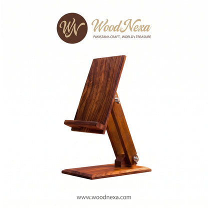 Premium Adjustable Wooden Mobile Stand | Ergonomic Desk Phone Holder