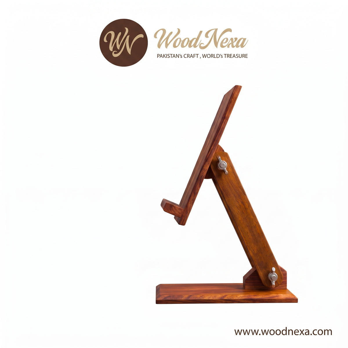 Premium Adjustable Wooden Mobile Stand | Ergonomic Desk Phone Holder