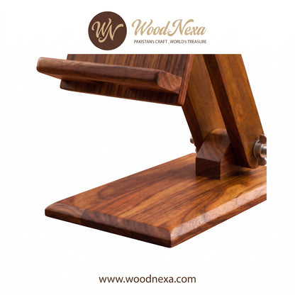 Premium Adjustable Wooden Mobile Stand | Ergonomic Desk Phone Holder